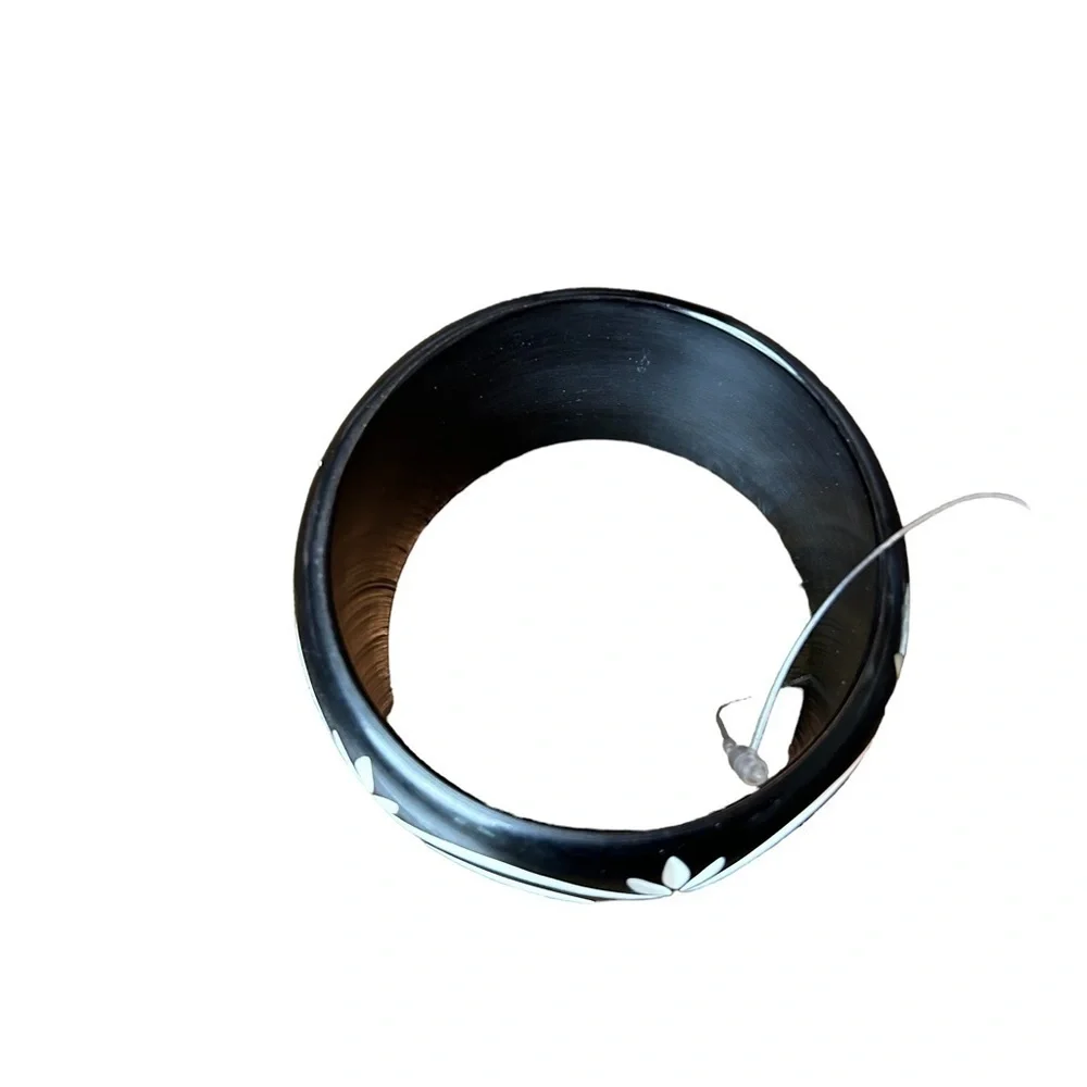 Shine Collection Delhi India w/Traditional Design Carved Resin Bangle Bracelet